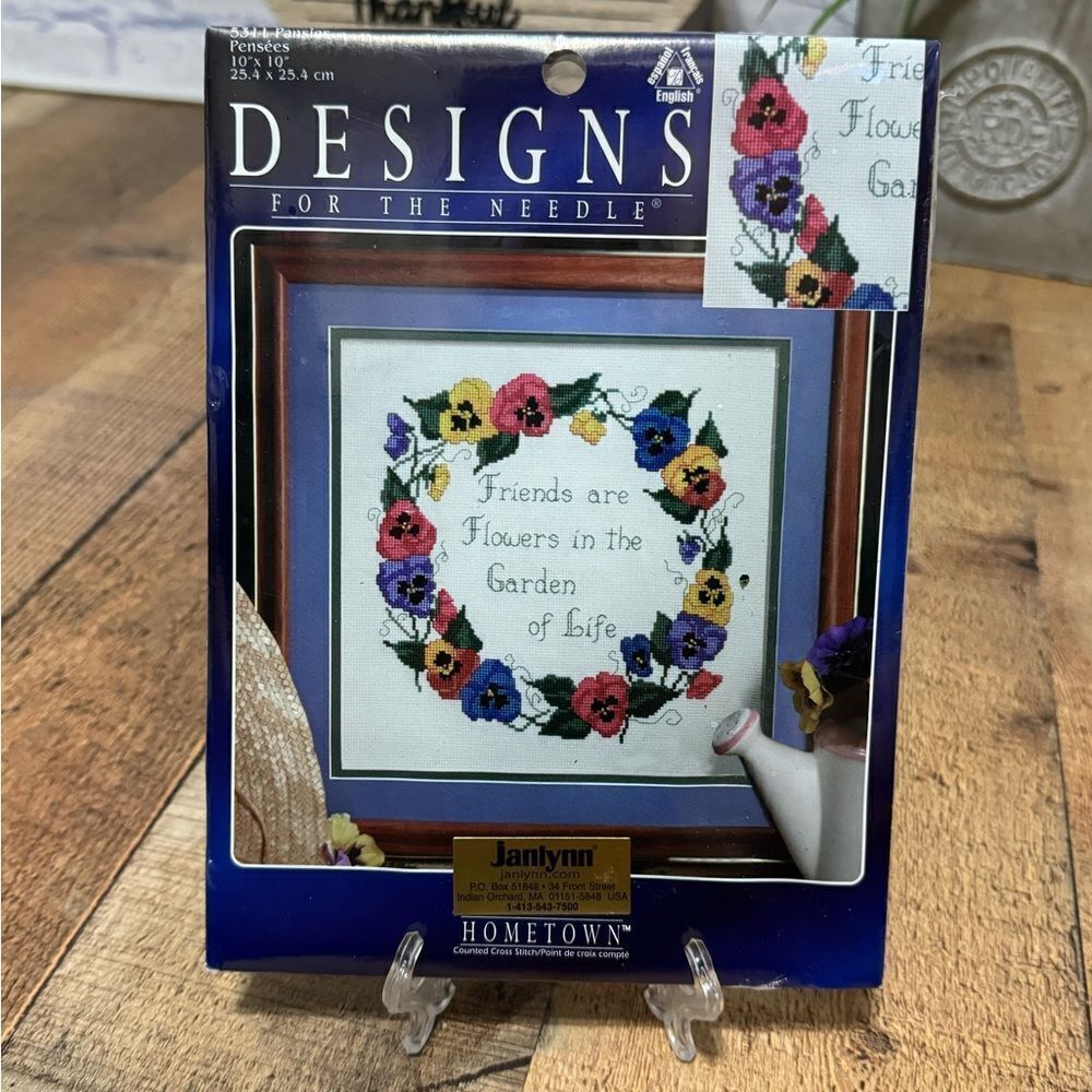 Designs for the Needle Pansies Counted Cross Stitch Kit